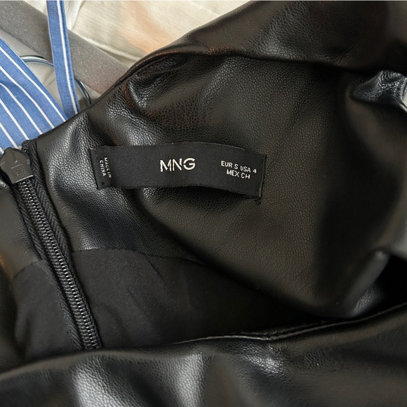 MANGO LEATHER-EFFECT MINI DRESS - Picture 6 of 7